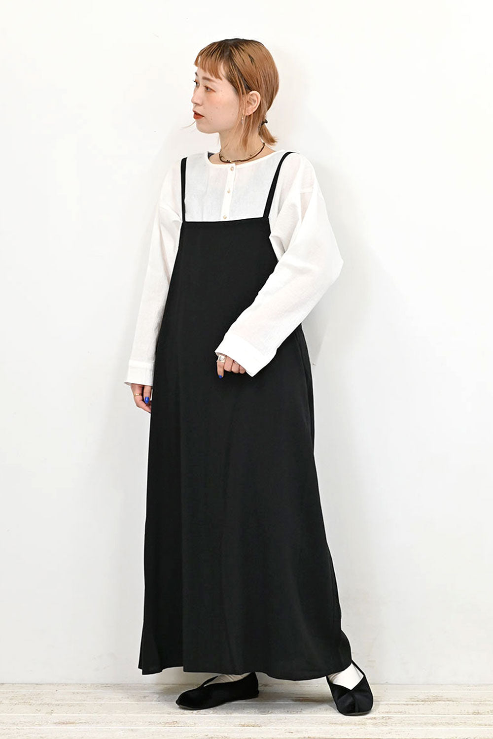 在庫わずか／≪SALE≫後ろゴムシャーリングキャミワンピース