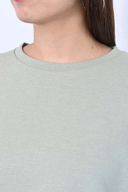 ≪SALE≫Tuck Sleeve Bicolor Pullover