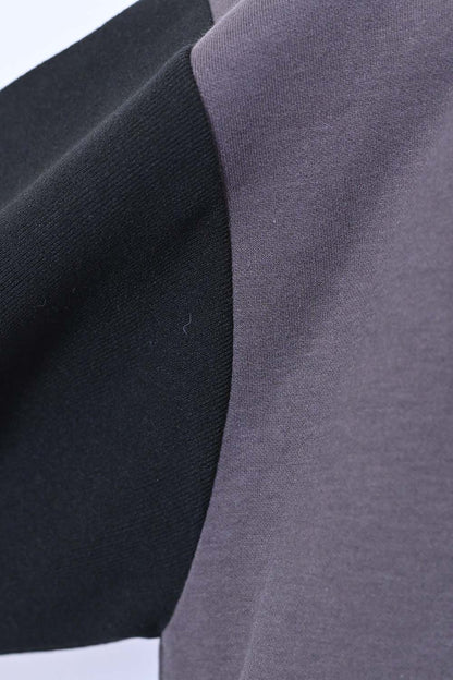 ≪SALE≫Tuck Sleeve Bicolor Pullover