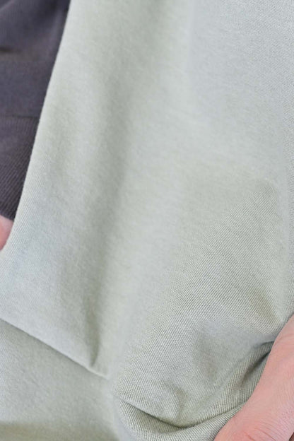 ≪SALE≫Tuck Sleeve Bicolor Pullover