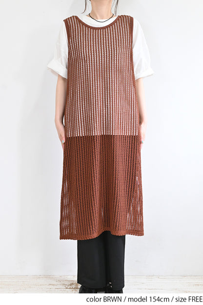 メッシュノースリワンピース