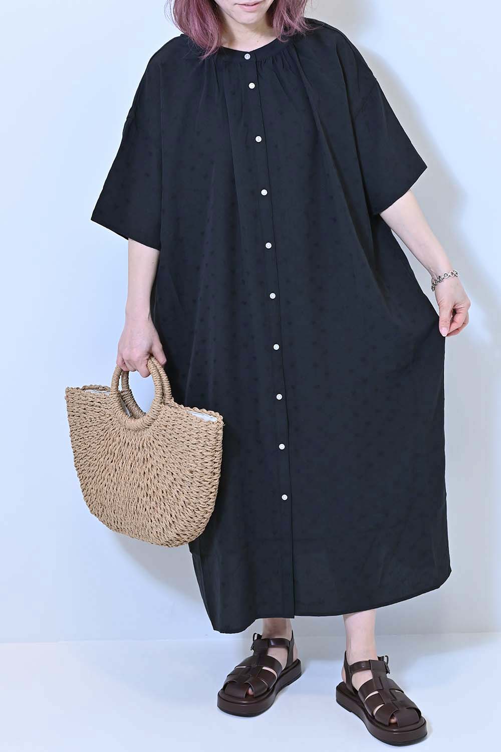 ≪SALE≫Heart Dobby Gathered Dress