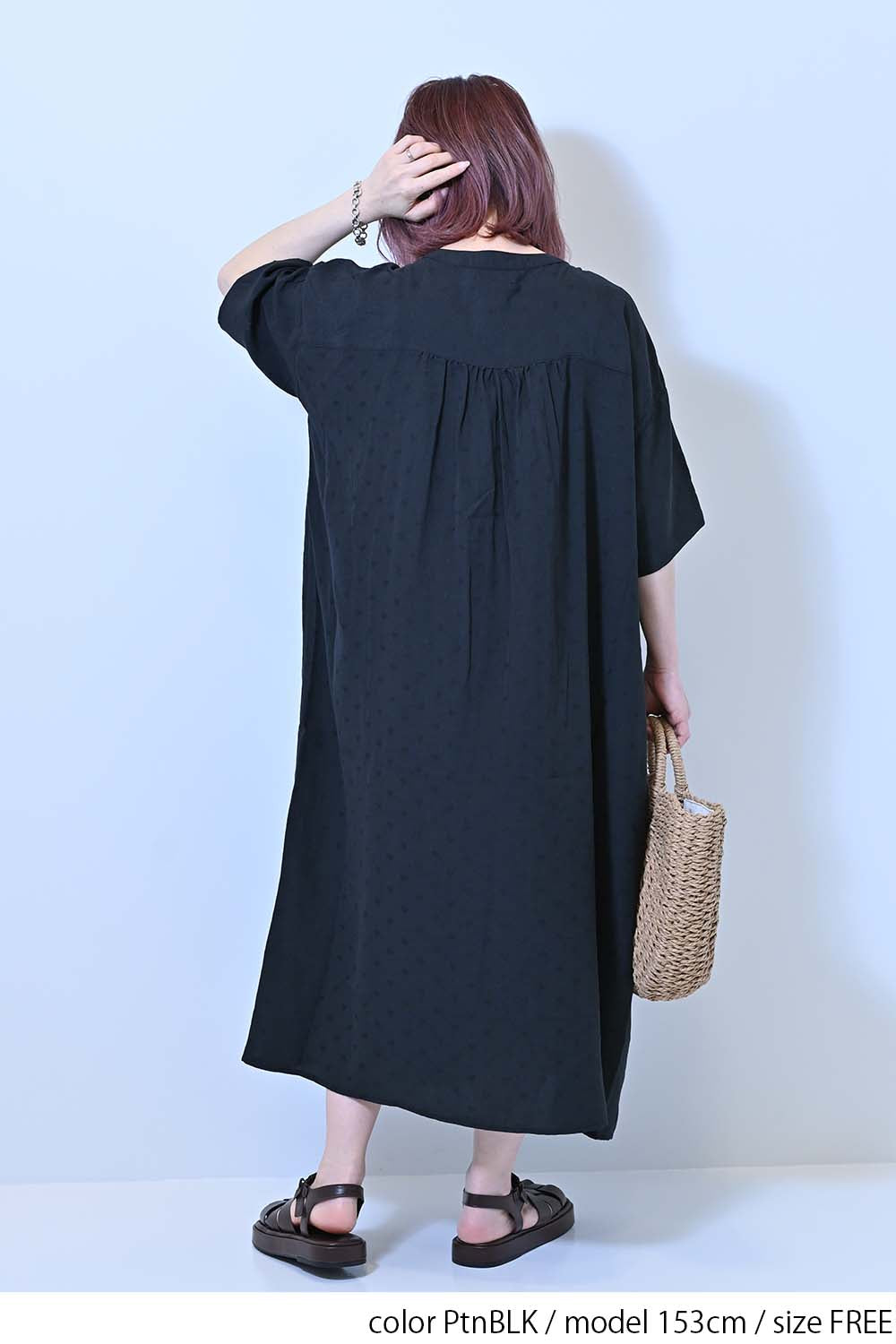 ≪SALE≫Heart Dobby Gathered Dress