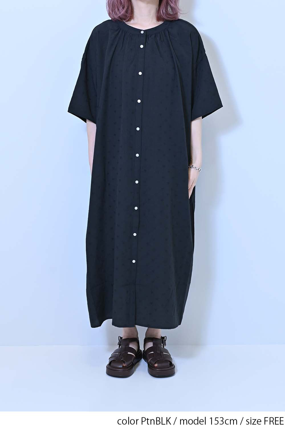 ≪SALE≫Heart Dobby Gathered Dress