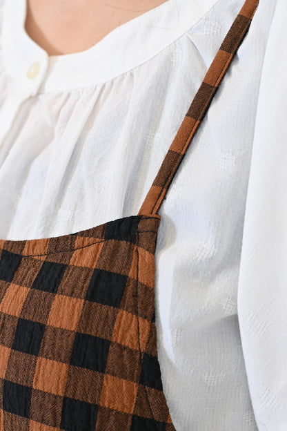 ≪SALE≫CHECK Gathered Cami Dress
