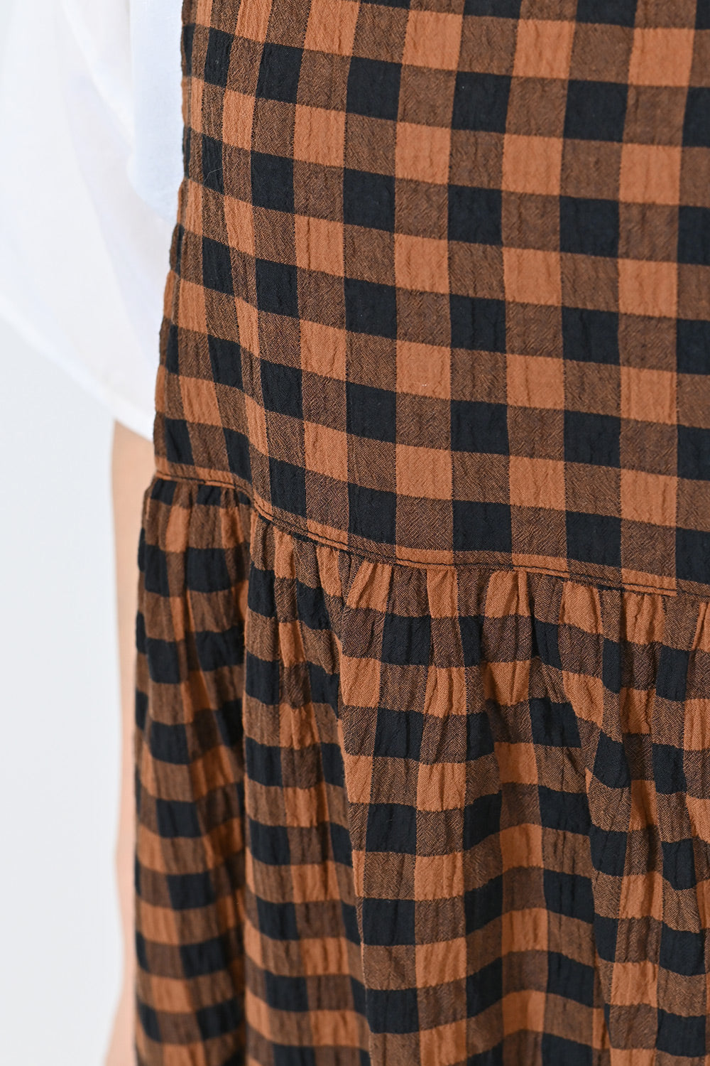 ≪SALE≫CHECK Gathered Cami Dress