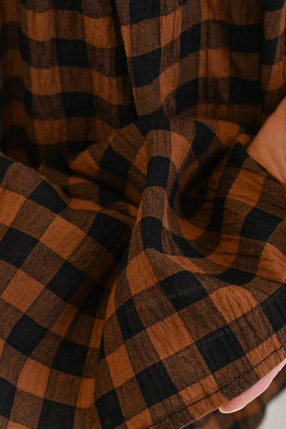 ≪SALE≫CHECK Gathered Cami Dress
