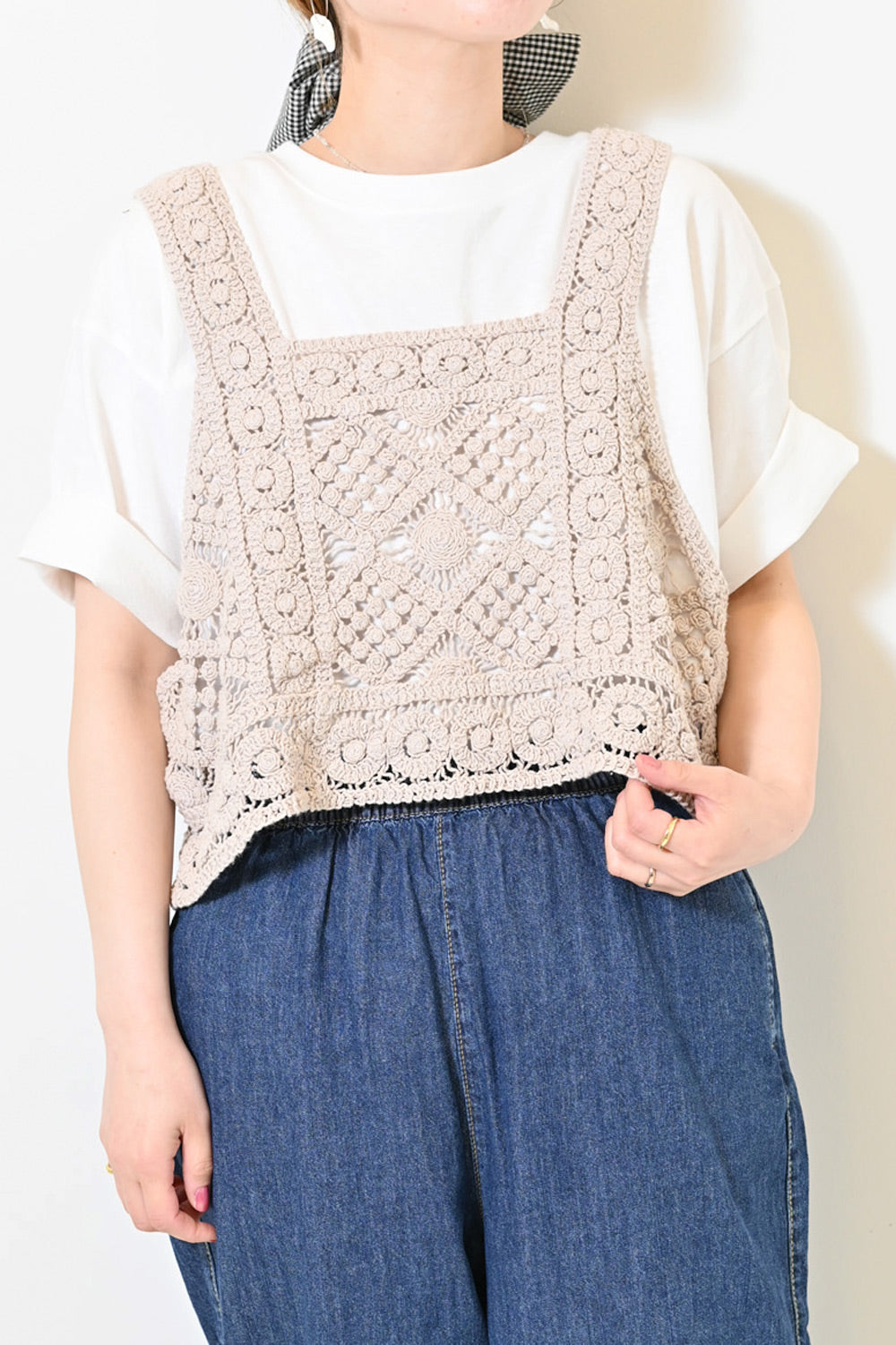 【日本製】 ≪SALE≫レース編みビスチェ – HEART MARKET トップス