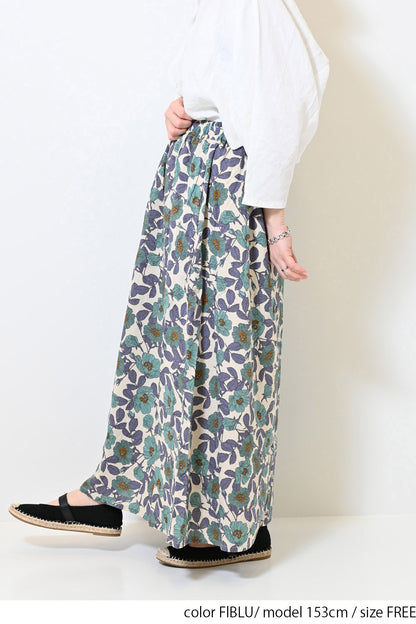 花柄ギャザースカート