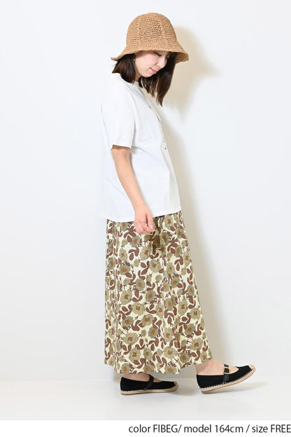 花柄ギャザースカート