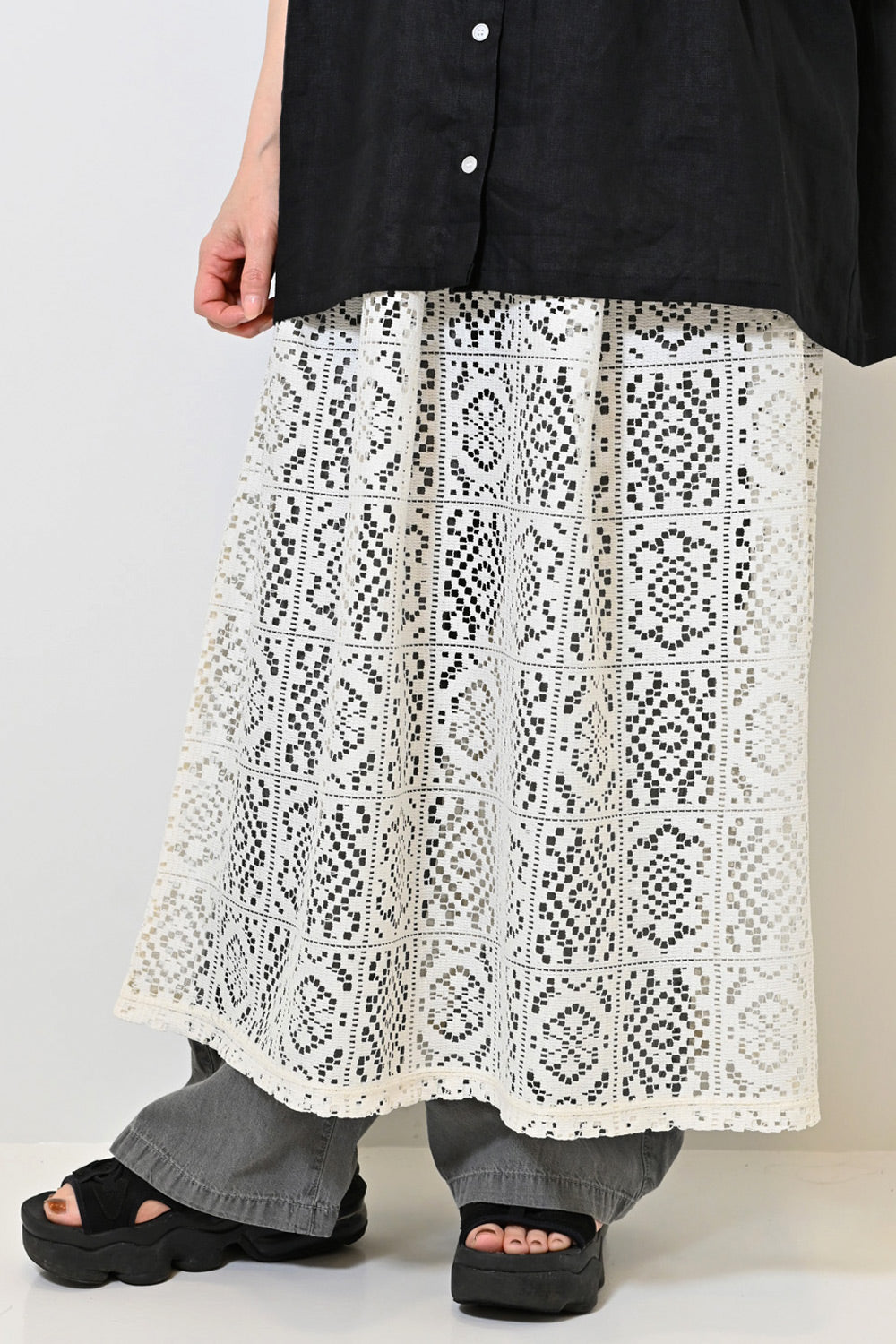 ≪SALE≫ Lace Tuck Skirt