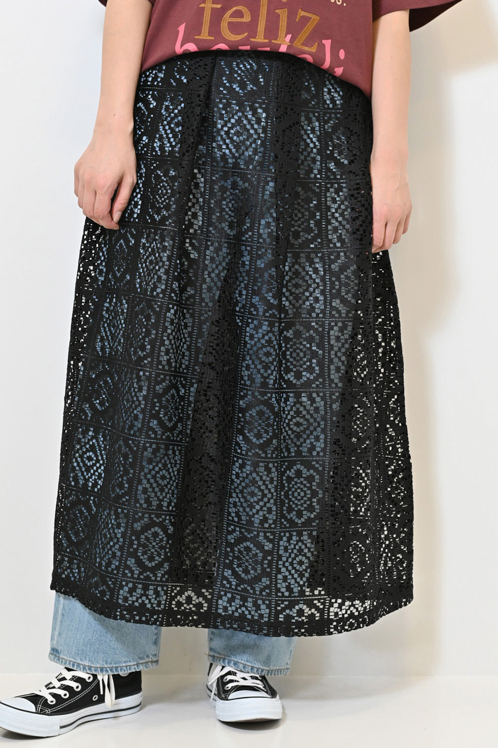 ≪SALE≫ Lace Tuck Skirt