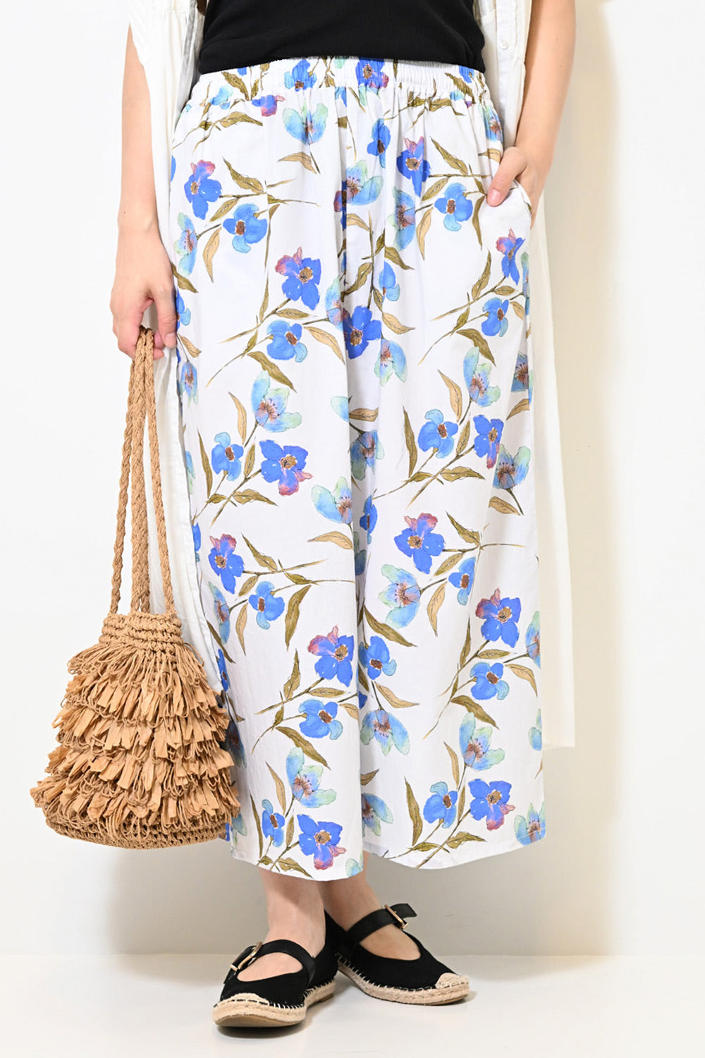 ≪SALE≫ Watercolor Floral Gaucho Pants