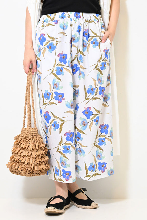 ≪SALE≫ Watercolor Floral Gaucho Pants