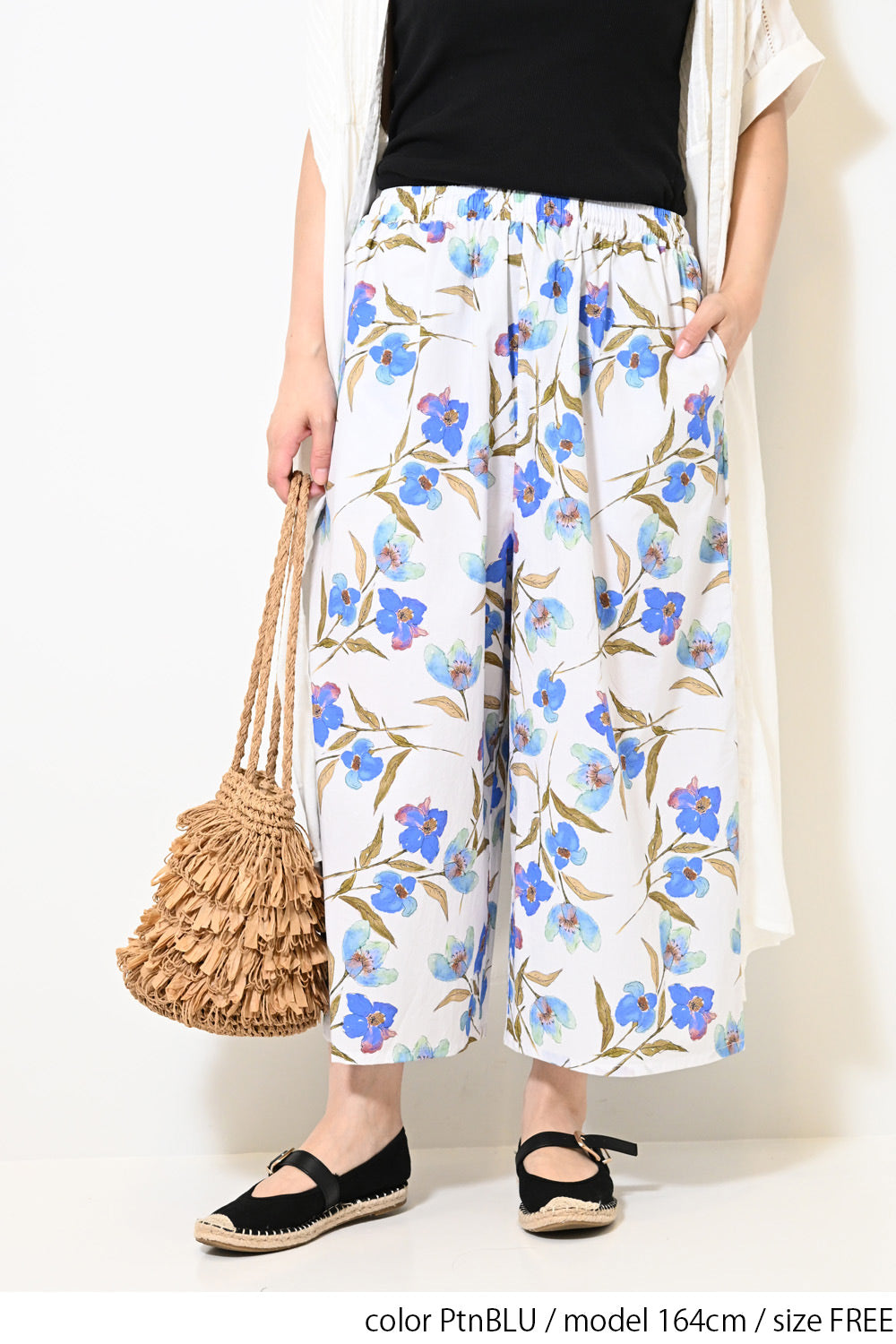 ≪SALE≫ Watercolor Floral Gaucho Pants