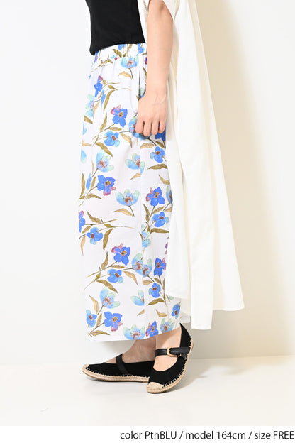 ≪SALE≫ Watercolor Floral Gaucho Pants
