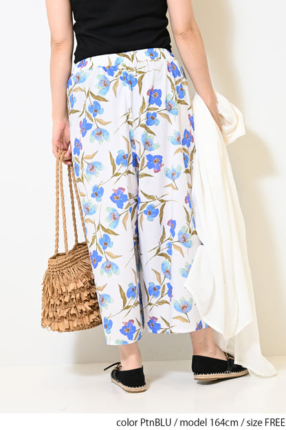 ≪SALE≫ Watercolor Floral Gaucho Pants