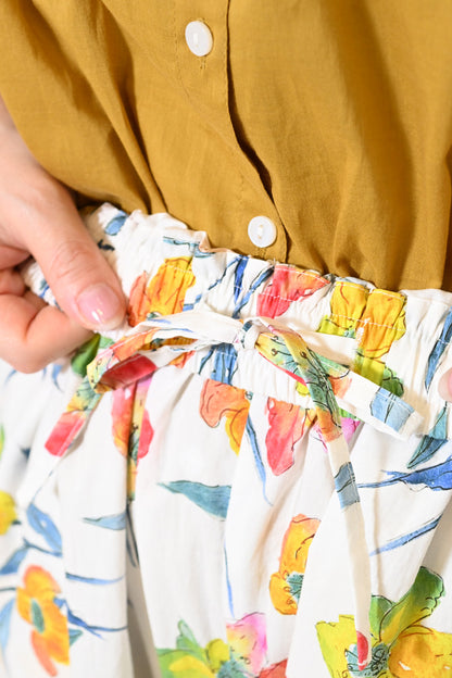 ≪SALE≫ Watercolor Floral Gaucho Pants