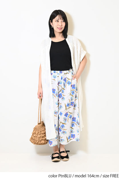 ≪SALE≫ Watercolor Floral Gaucho Pants