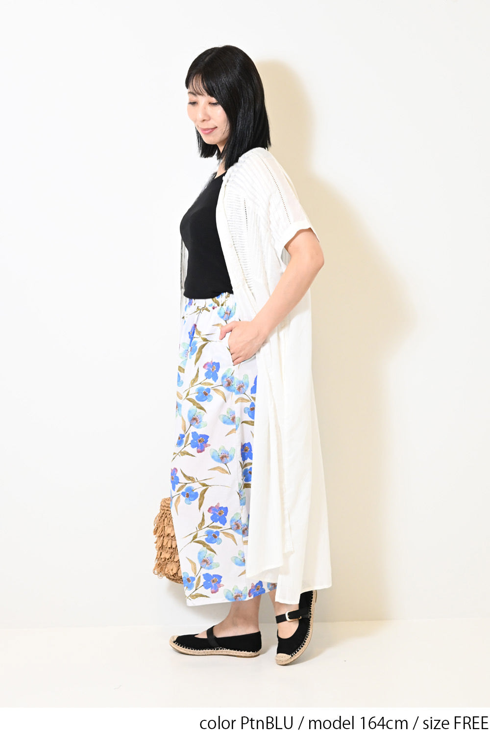 ≪SALE≫ Watercolor Floral Gaucho Pants