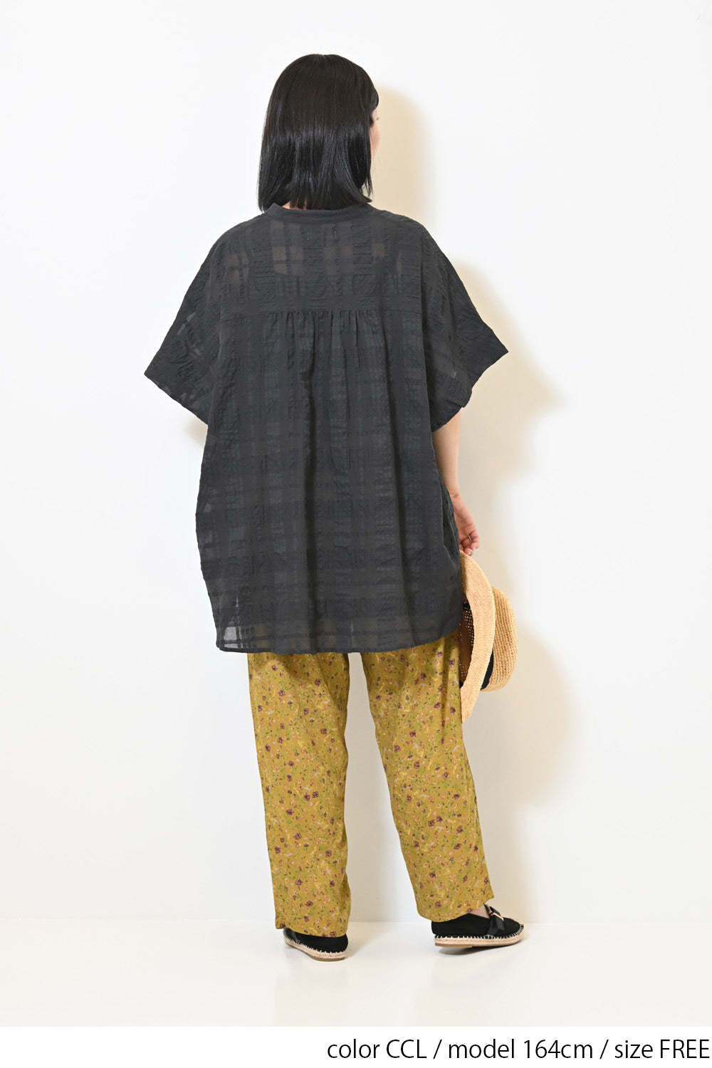≪SALE≫Sheer Check Skipper Tunic