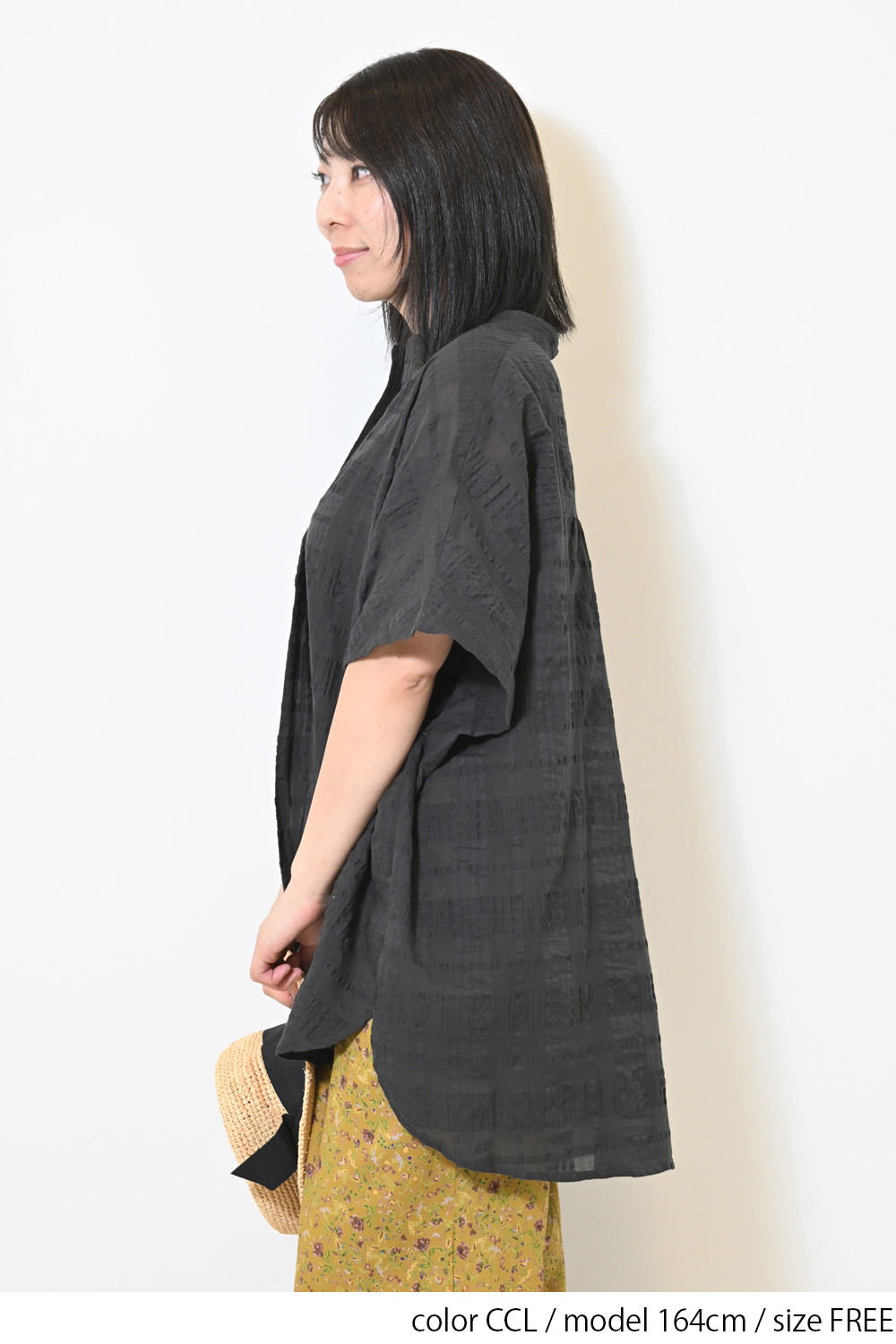 ≪SALE≫Sheer Check Skipper Tunic