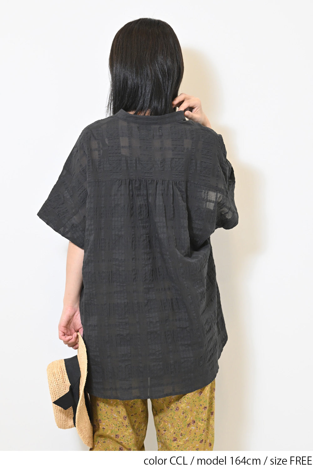 ≪SALE≫Sheer Check Skipper Tunic