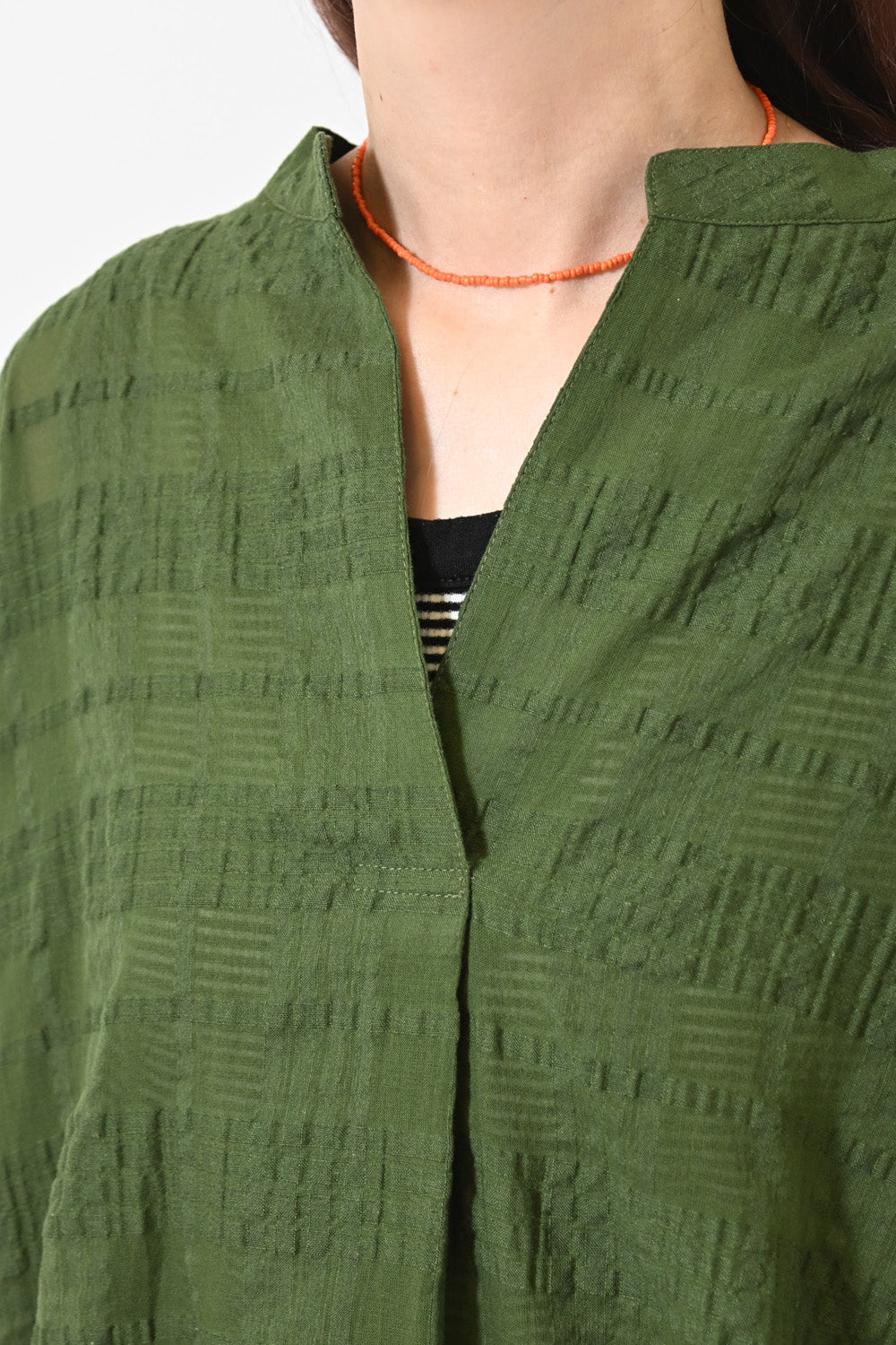 ≪SALE≫Sheer Check Skipper Tunic