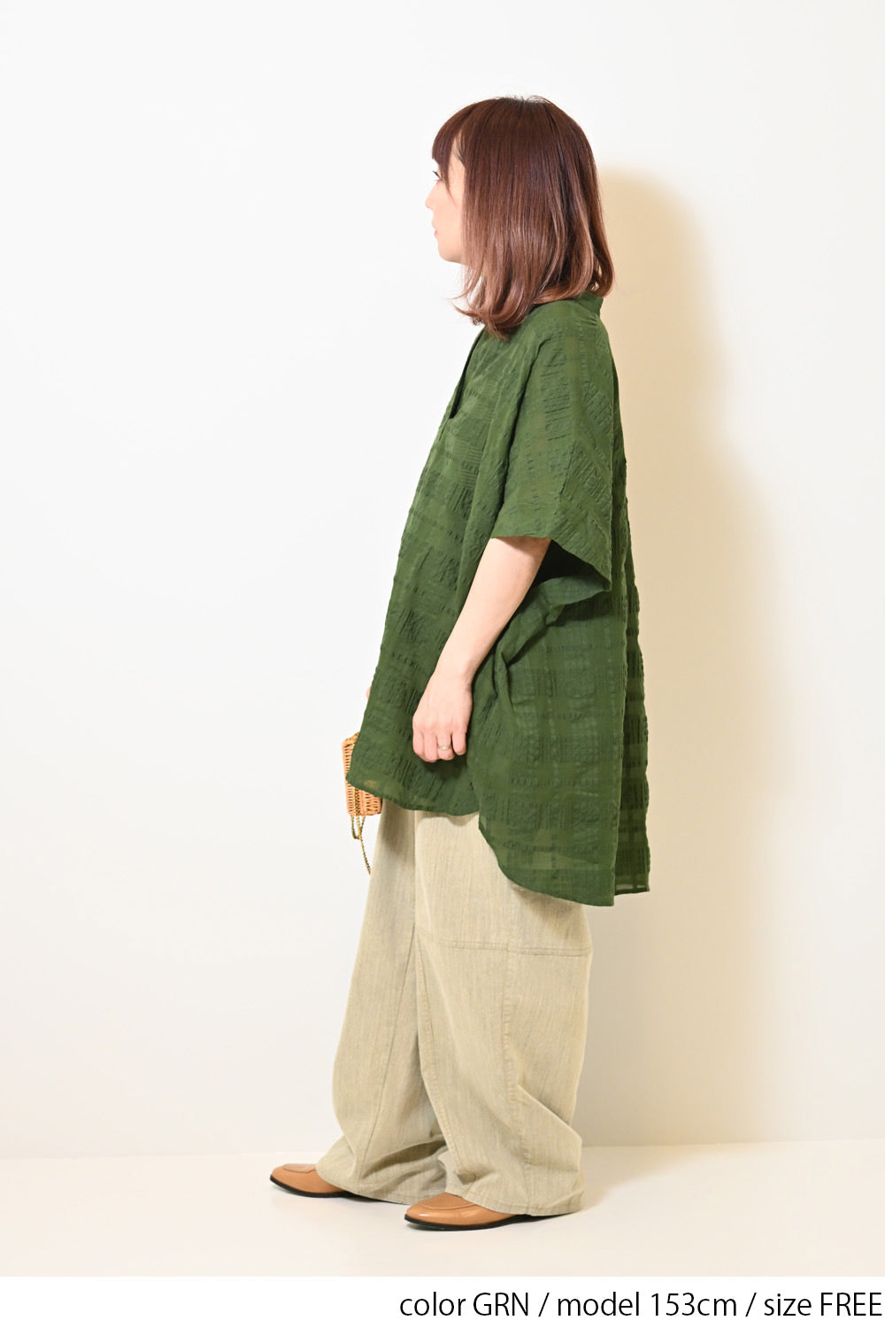 ≪SALE≫Sheer Check Skipper Tunic