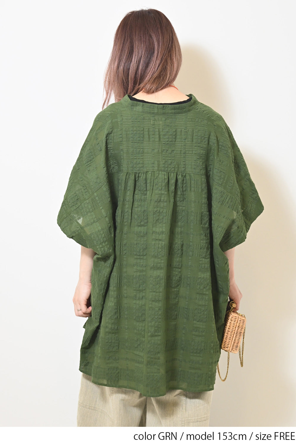 ≪SALE≫Sheer Check Skipper Tunic