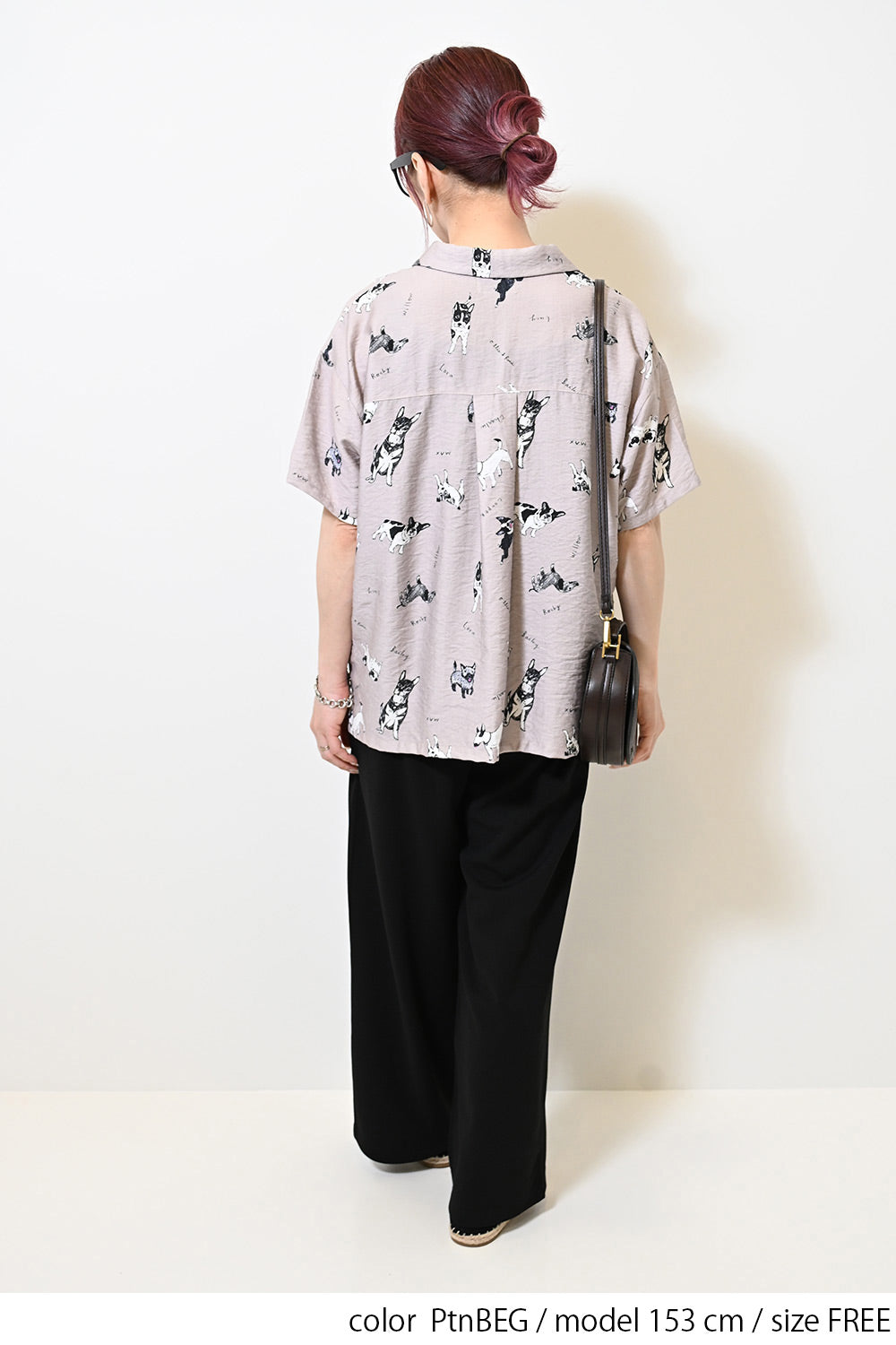 イヌ図鑑総柄シャツ