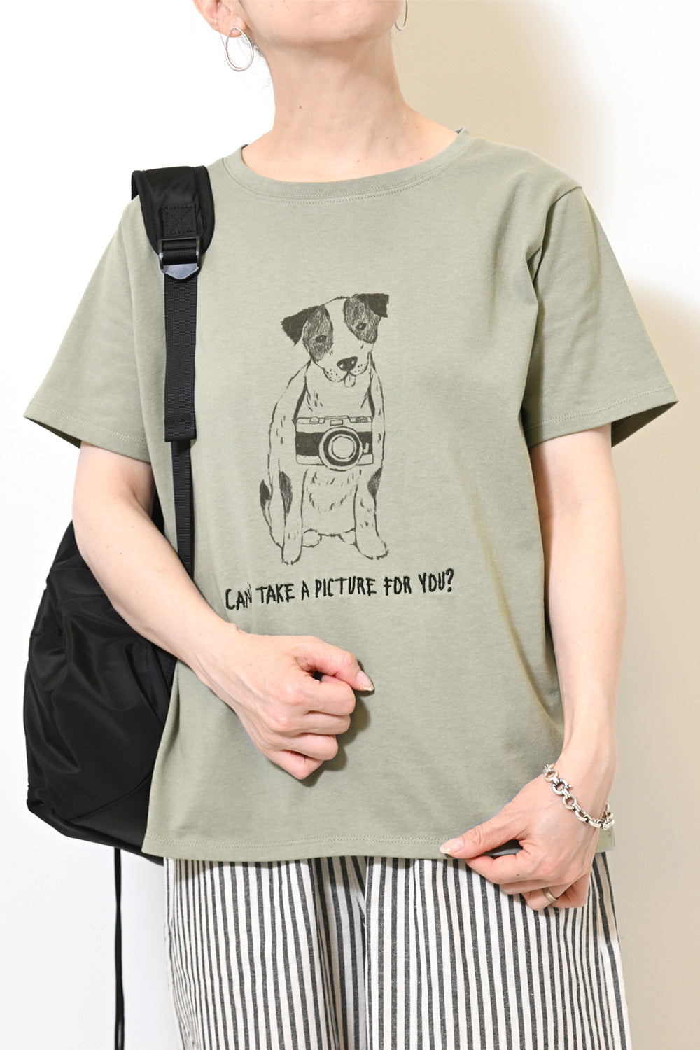≪SALE≫Camera Dog Print Tee