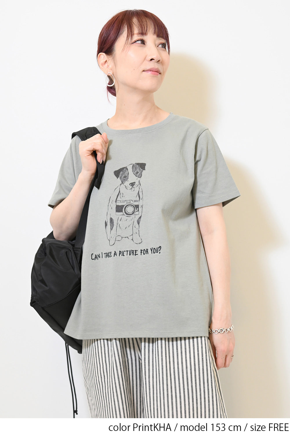 ≪SALE≫Camera Dog Print Tee