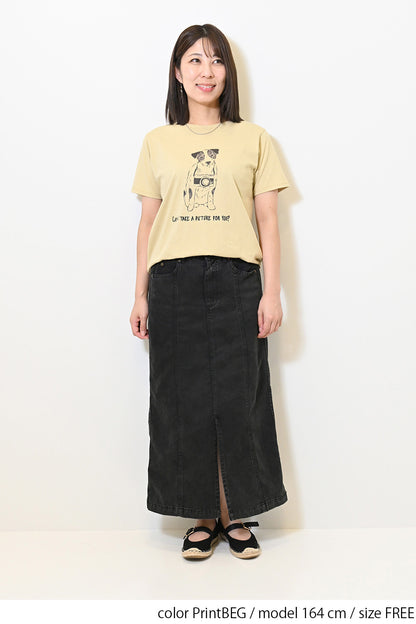 ≪SALE≫Camera Dog Print Tee