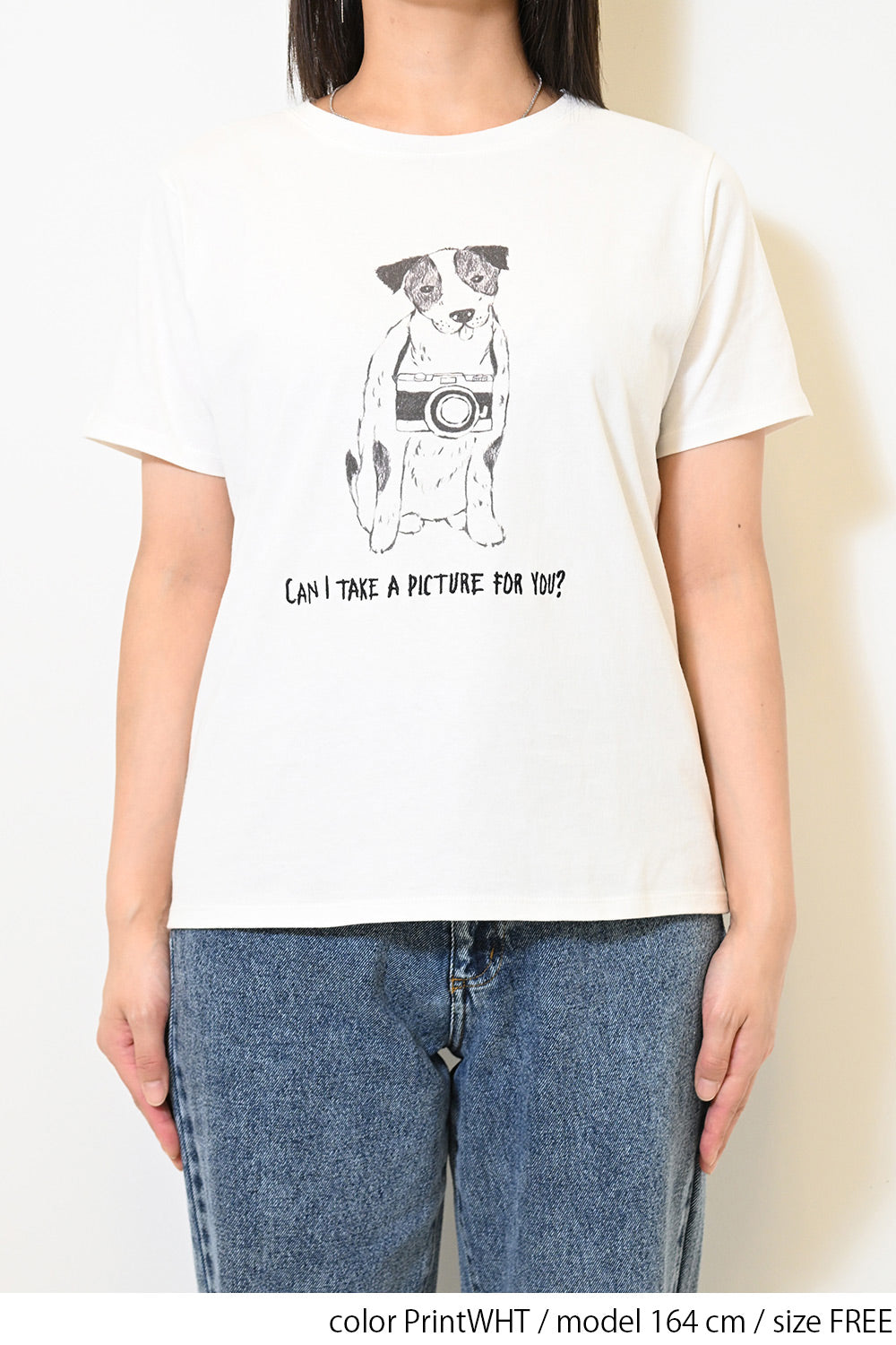 ≪SALE≫Camera Dog Print Tee