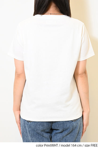 ≪SALE≫Camera Dog Print Tee
