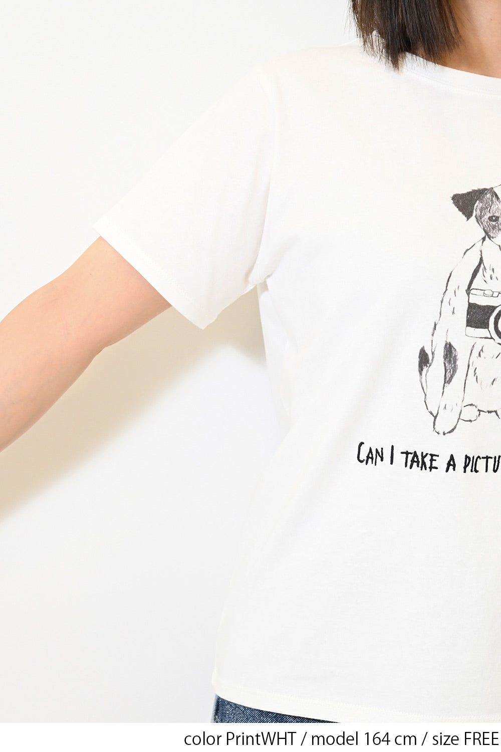 ≪SALE≫Camera Dog Print Tee