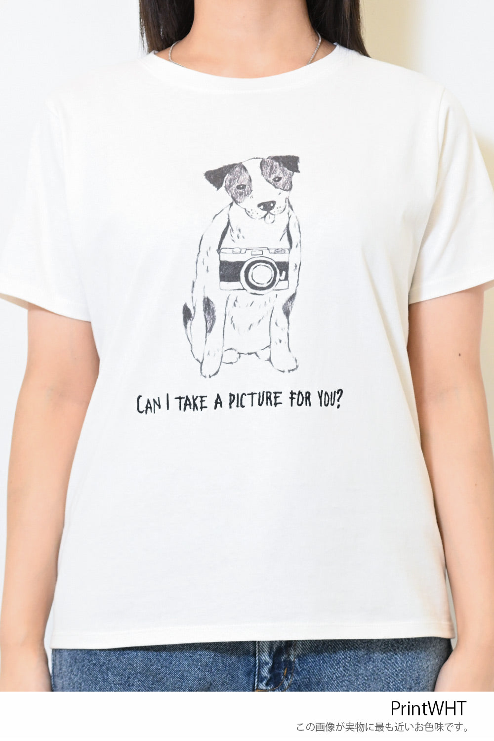 ≪SALE≫Camera Dog Print Tee