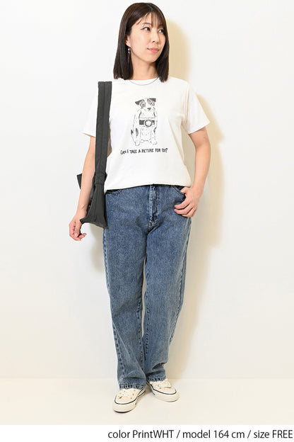 ≪SALE≫Camera Dog Print Tee