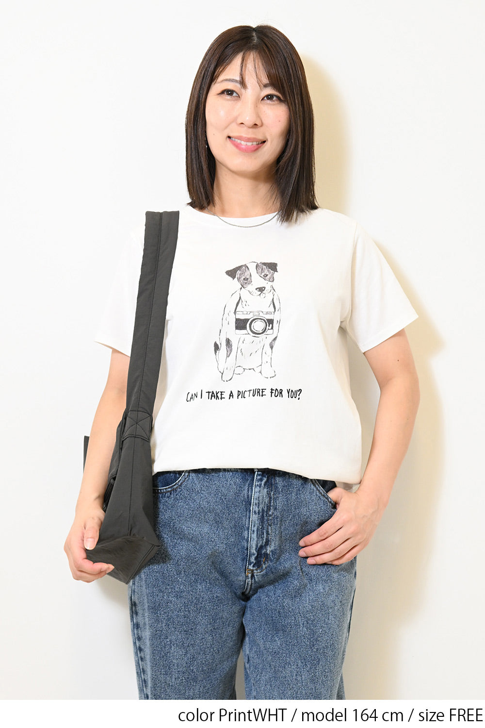 ≪SALE≫Camera Dog Print Tee