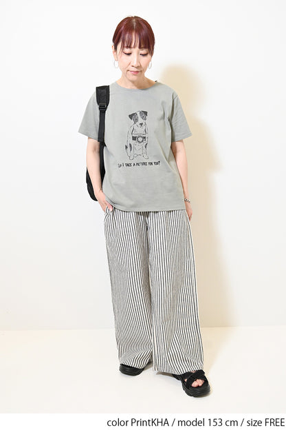 ≪SALE≫Camera Dog Print Tee