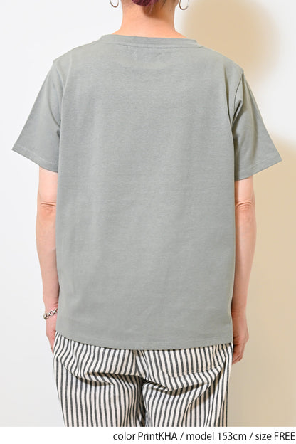 きつねとくまプリントTEE