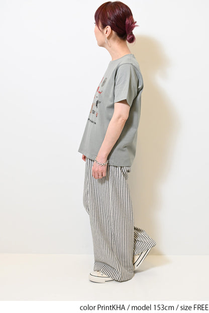きつねとくまプリントTEE