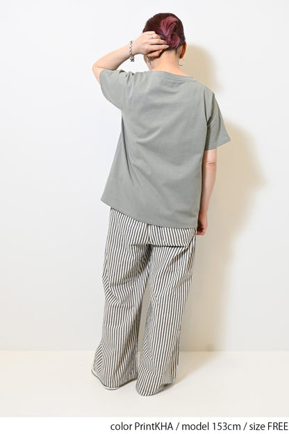 きつねとくまプリントTEE