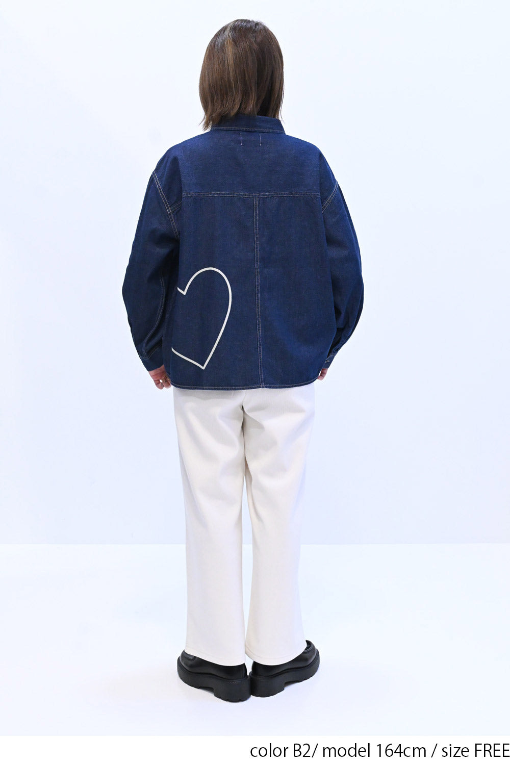 ≪SALE≫ DENIM Shirt with Printed Hem