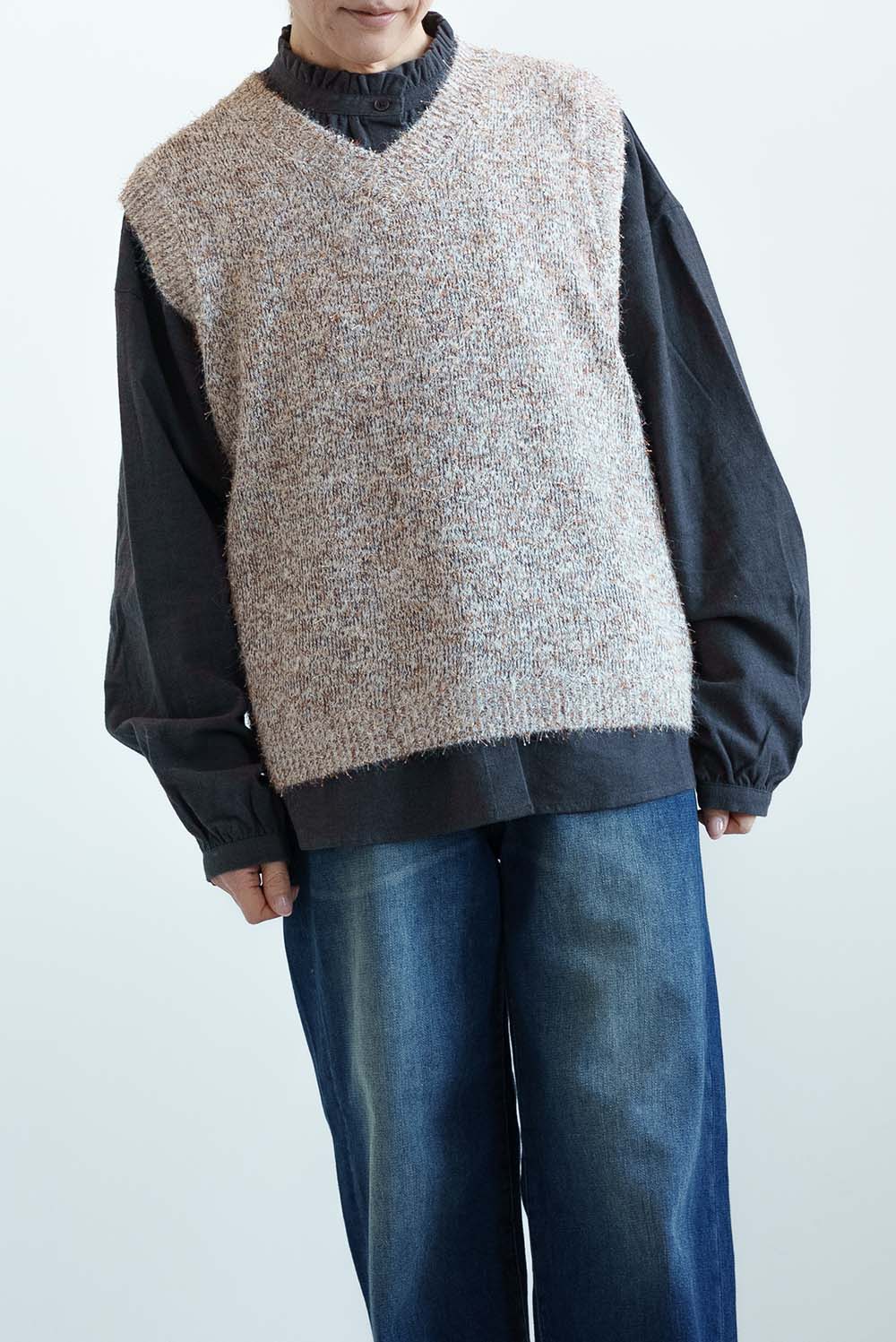 ≪SALE≫Mixed Yarn Vest