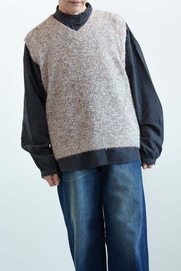 ≪SALE≫Mixed Yarn Vest
