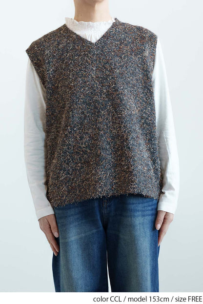 ≪SALE≫Mixed Yarn Vest