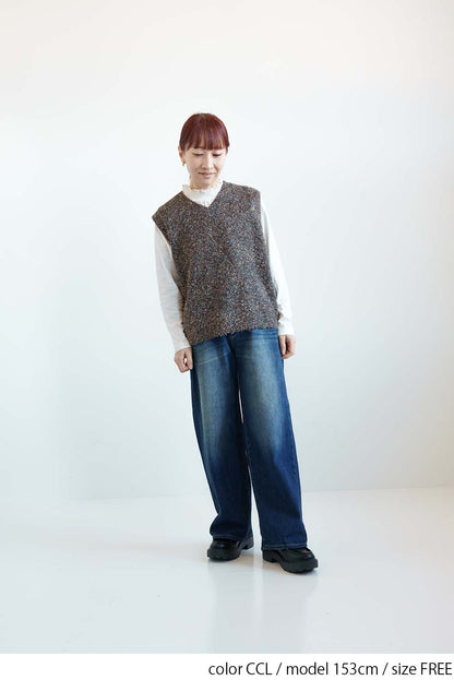 ≪SALE≫Mixed Yarn Vest