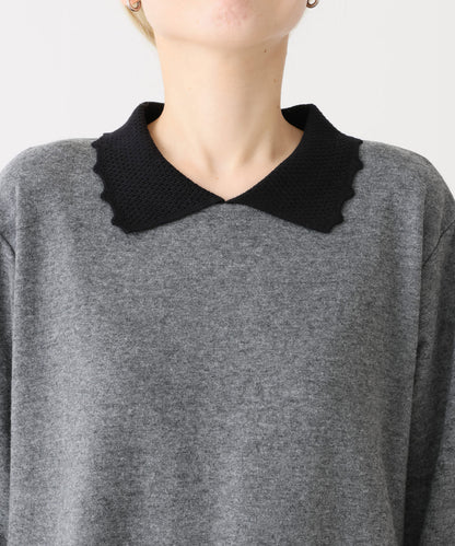 《近日発売》ニット衿ワンピース